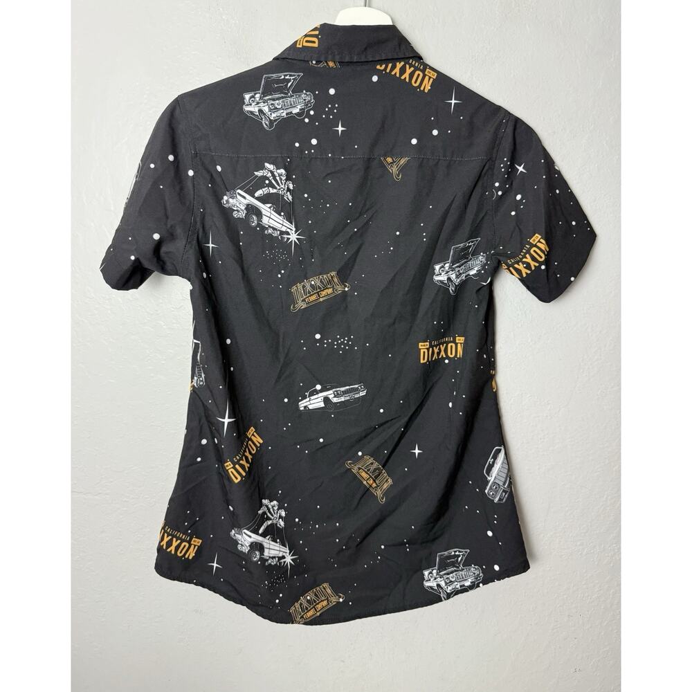 Dixxon Impala S/S Women’s SMALL Button Down Party Shirt D-lite Stretch Fabric - Picture 2 of 4